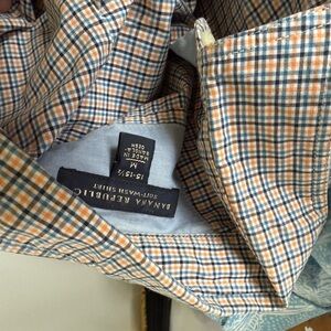 Banana Republic Blue and Orange Checkered Bag